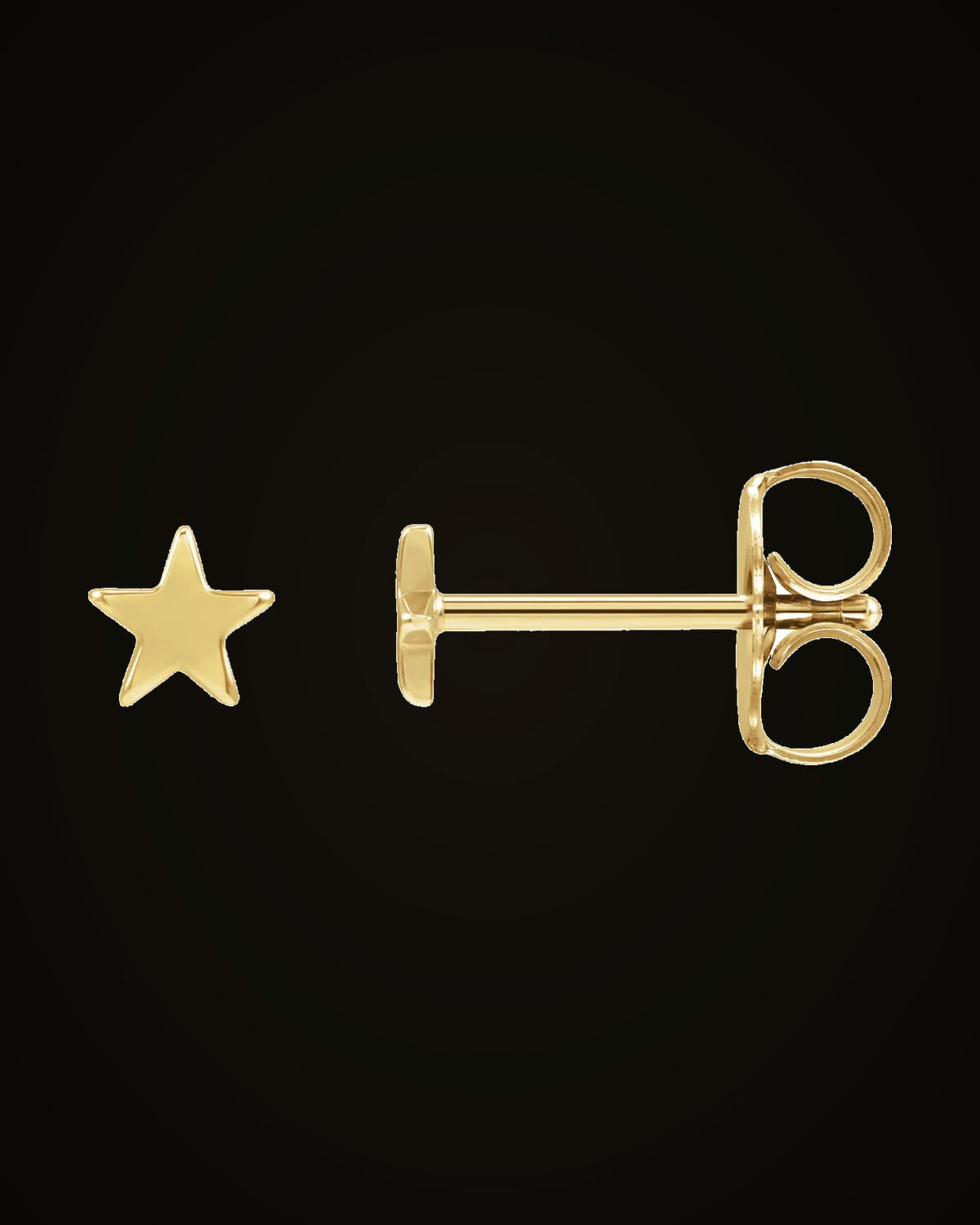 Star Earrings — 14K Yellow Gold
