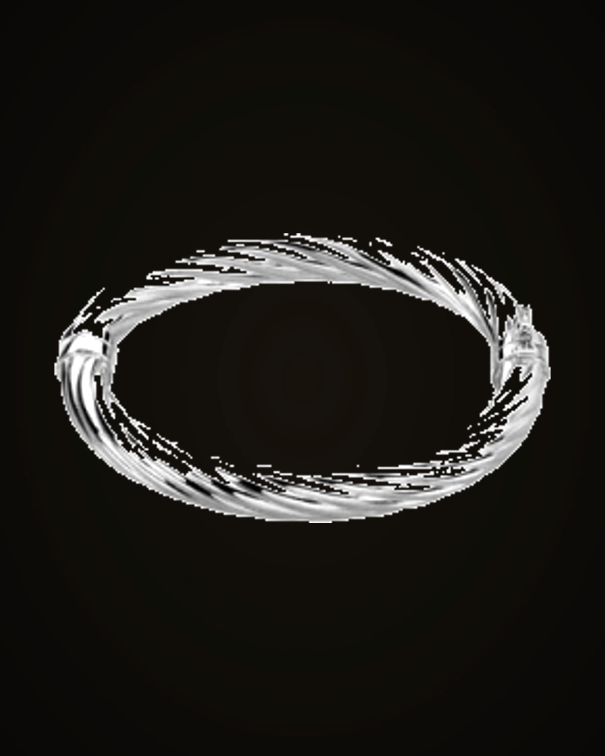 Hinged Bangle Bracelet — Sterling Silver