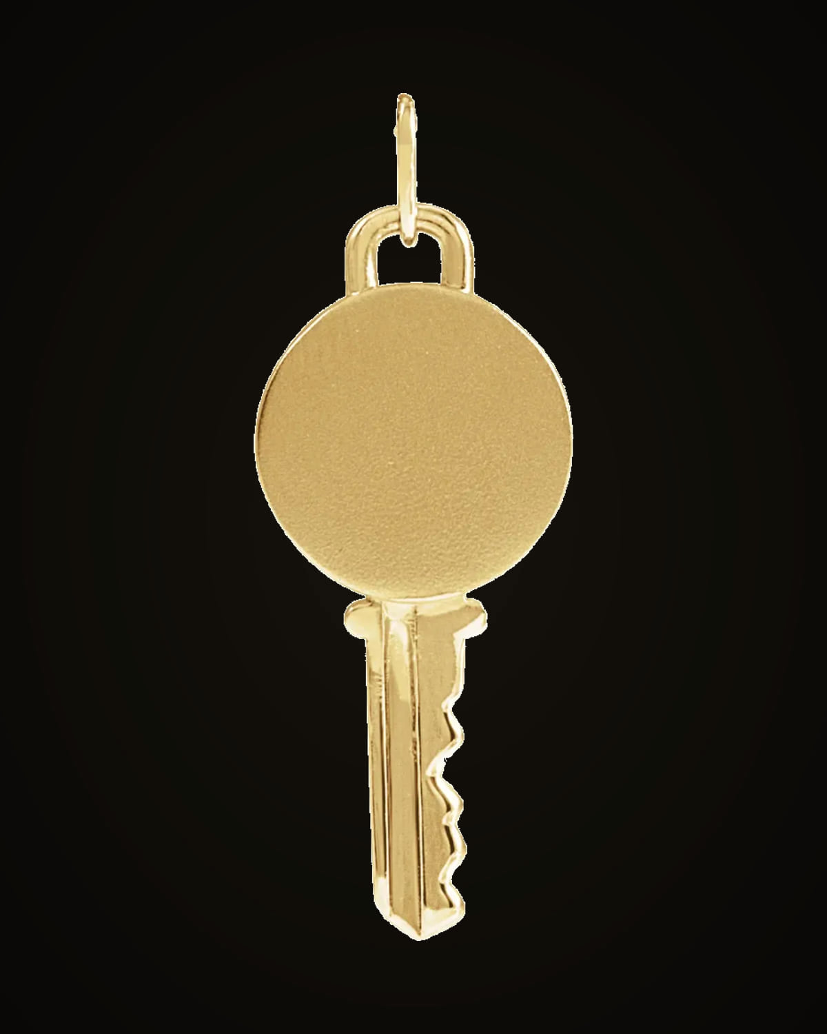 Engravable Key Pendant — 14K Yellow Gold