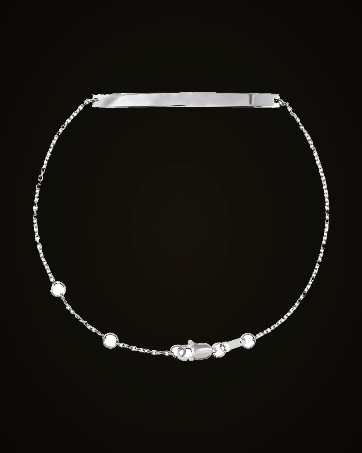 Engravable Skinny Bar Bracelet — Sterling Silver