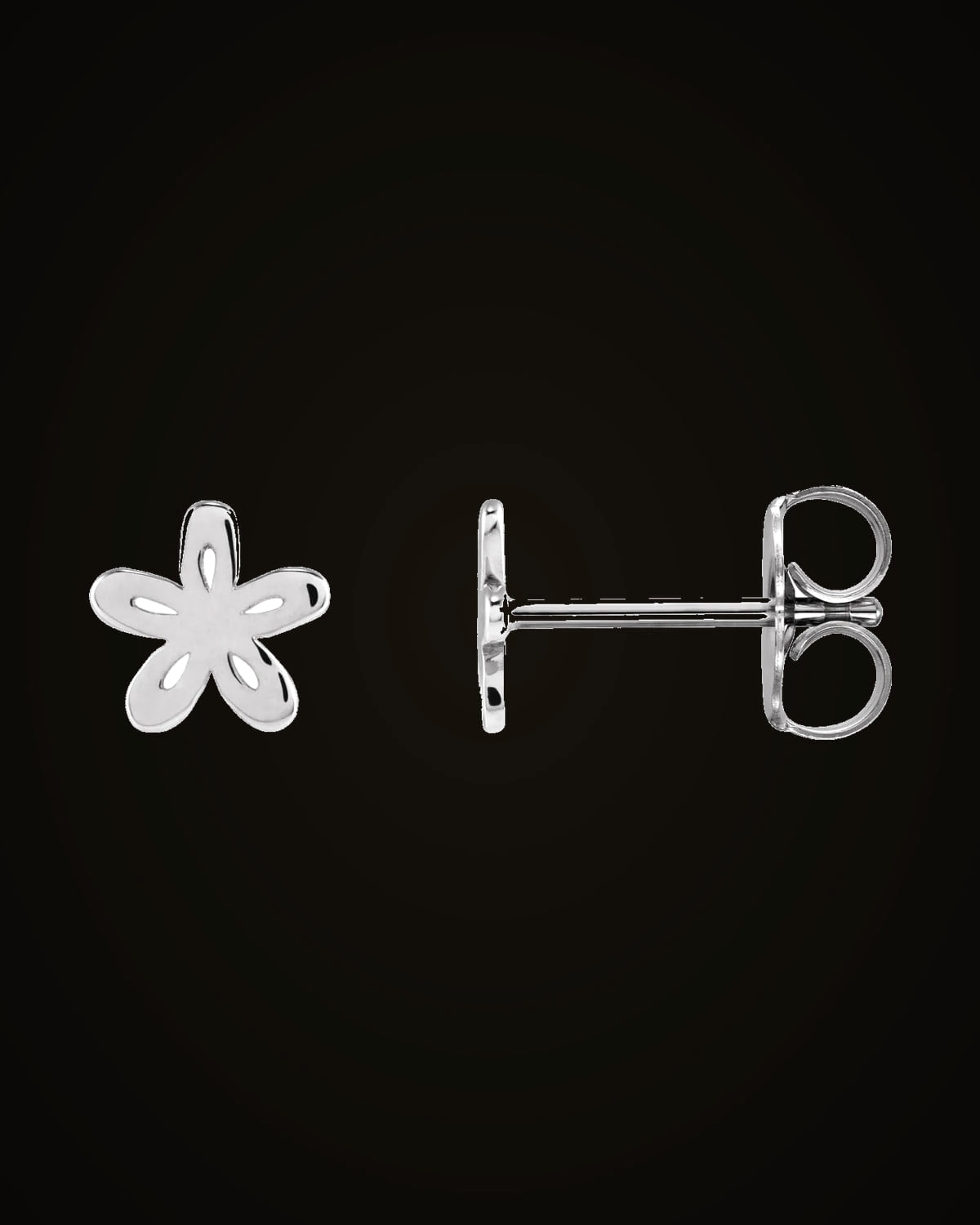 Floral-Inspired Earrings — Sterling Silver