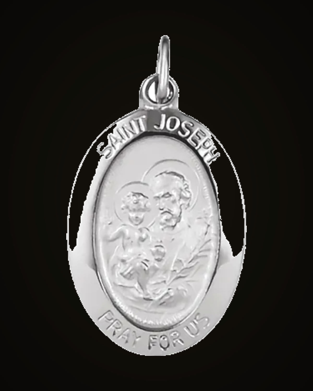 St. Joseph Medal — Sterling Silver · 0.04 CTW
