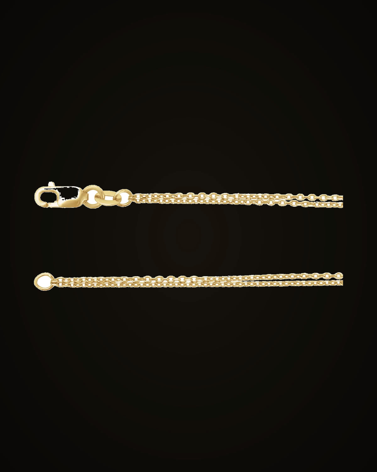 Double Strand Diamond-Cut Cable Chain — 14K Yellow Gold