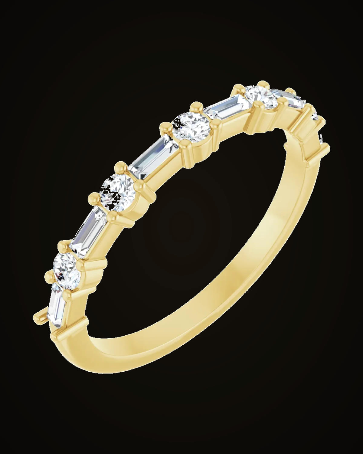3/8 CTW Lab-Grown Diamond Anniversary Band — 14K Yellow Gold · 2.6 x 2.4 mm · VS · F+