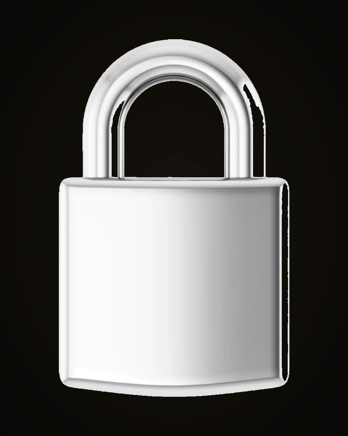 Engravable Lock Pendant — Sterling Silver