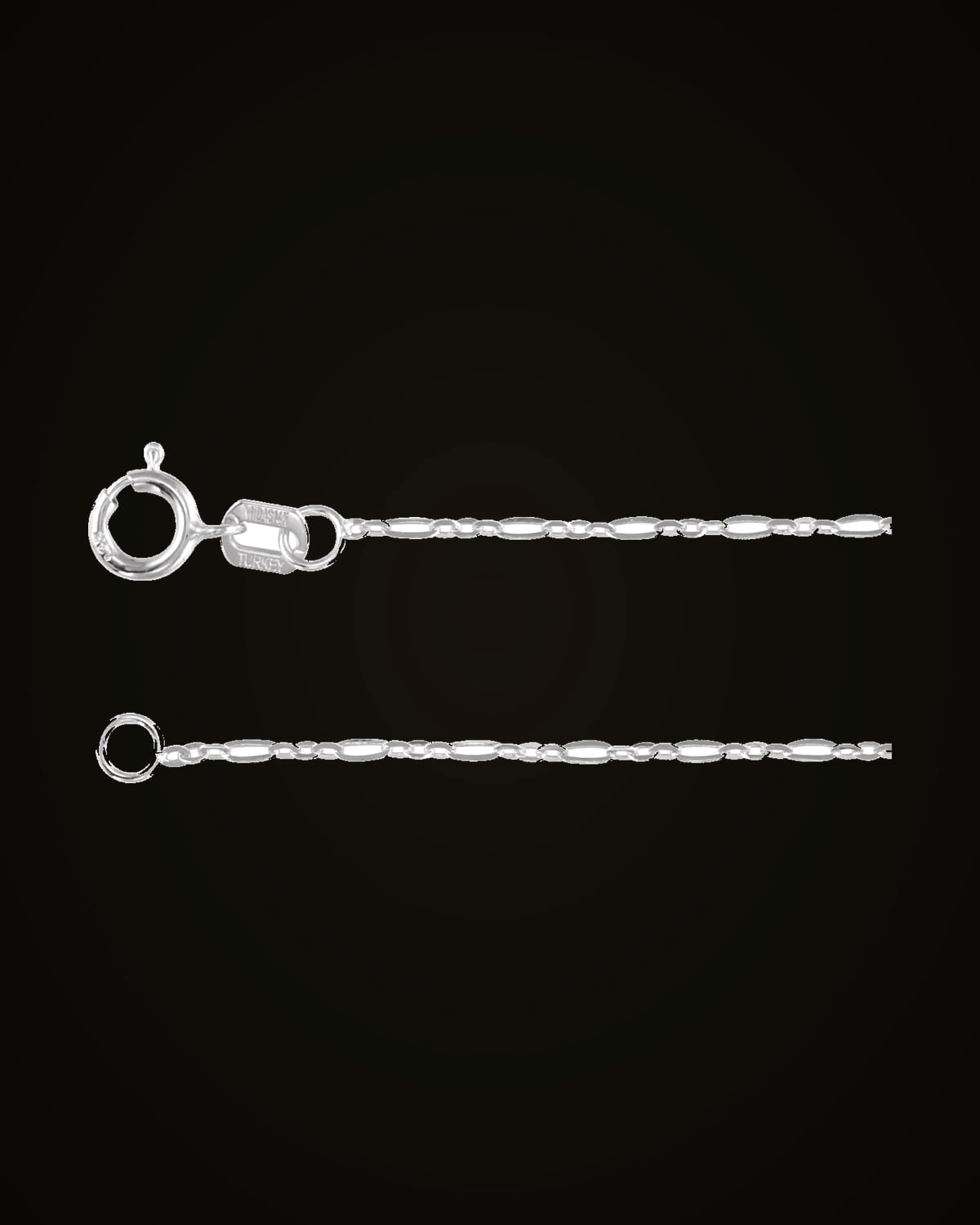 Brilliant Figaro Chain — Sterling Silver