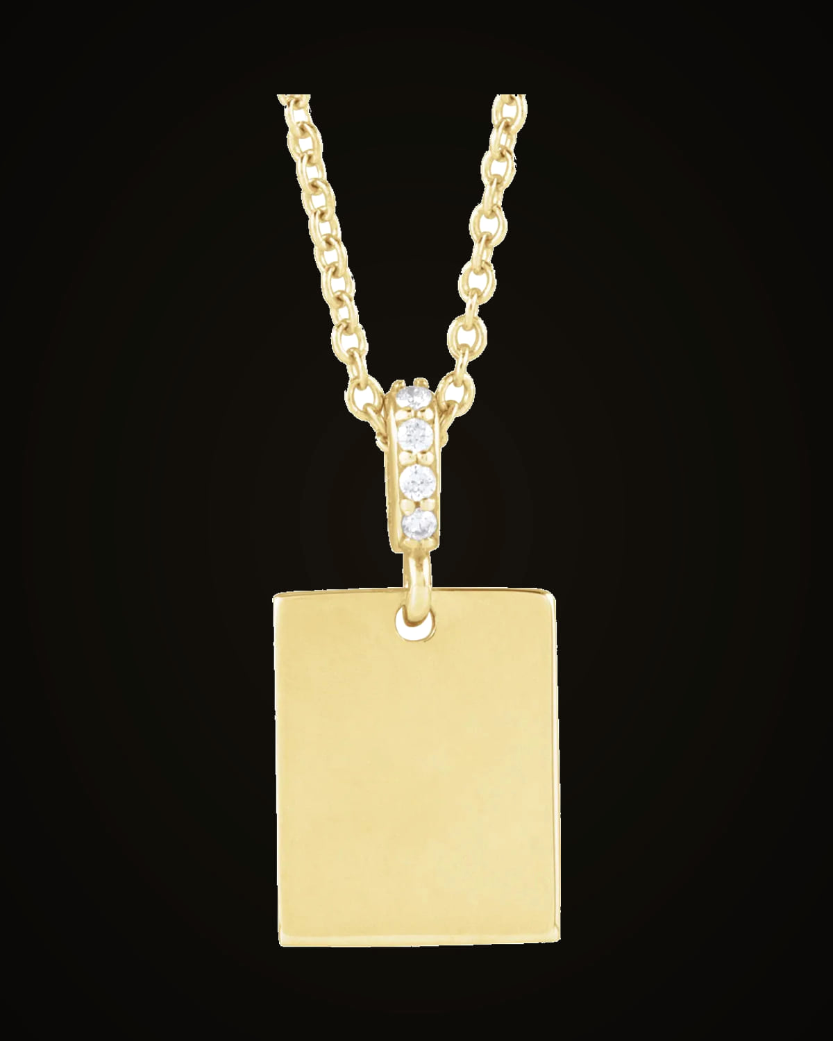 0.02 CTW Natural Diamond Necklace — 14K Yellow Gold · I1 · G-H