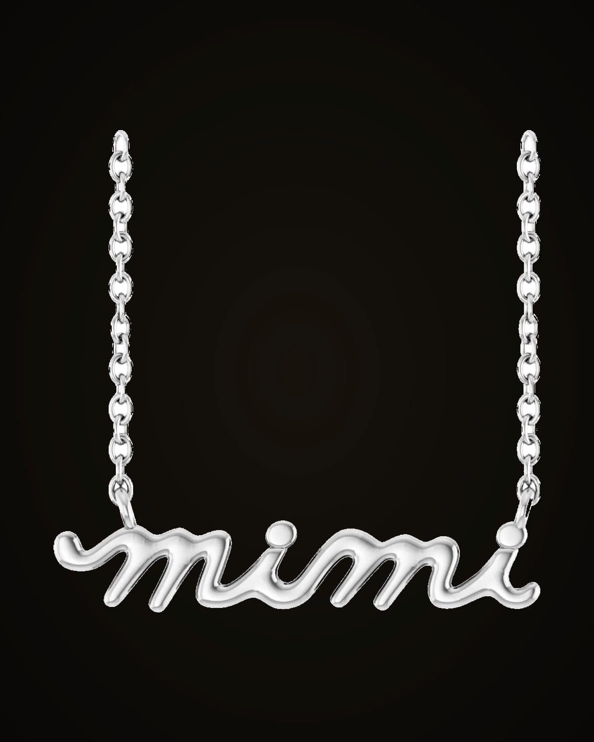 Lowercase Script Mimi Necklace — Sterling Silver