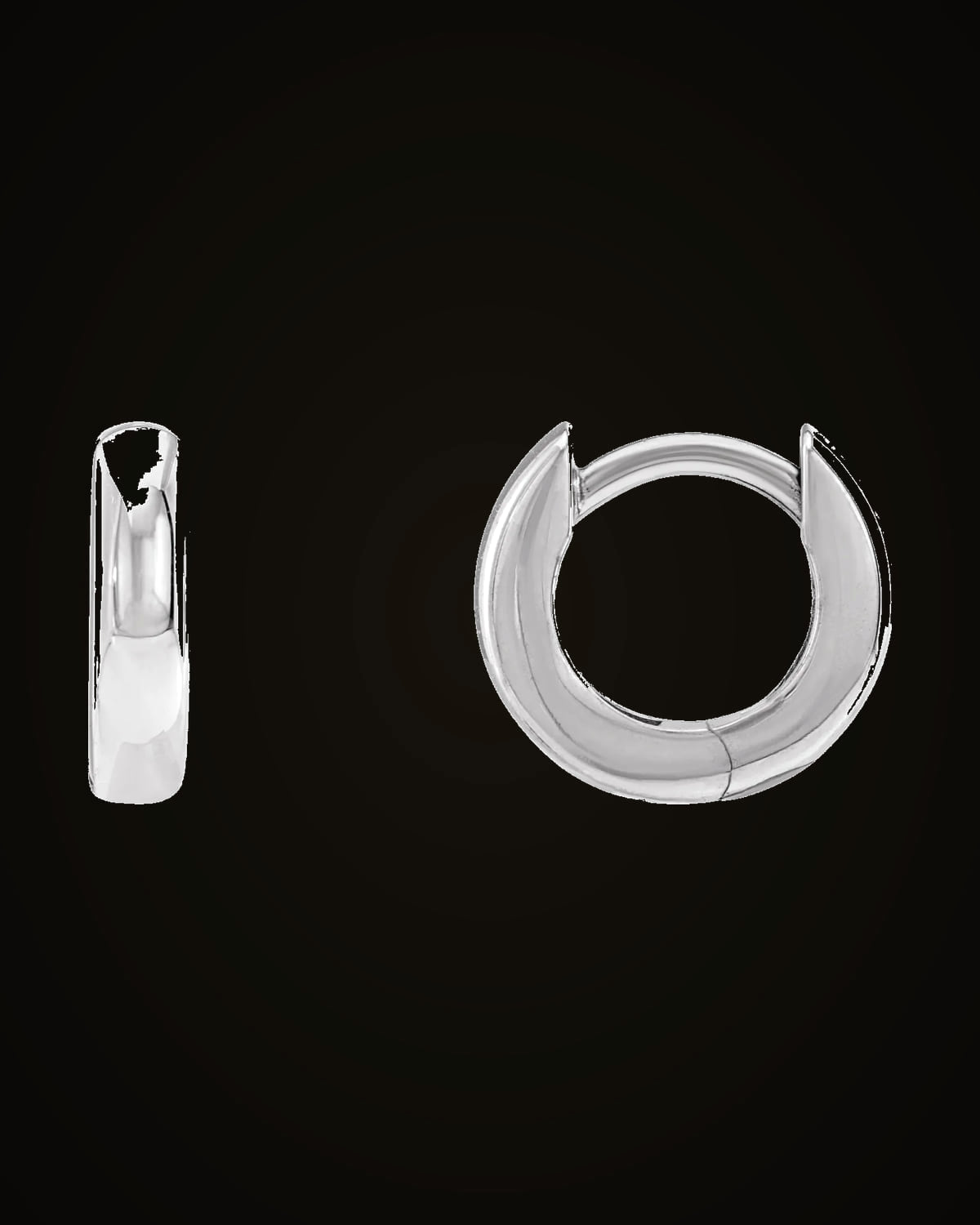 Hinged Hoop Earrings — Sterling Silver