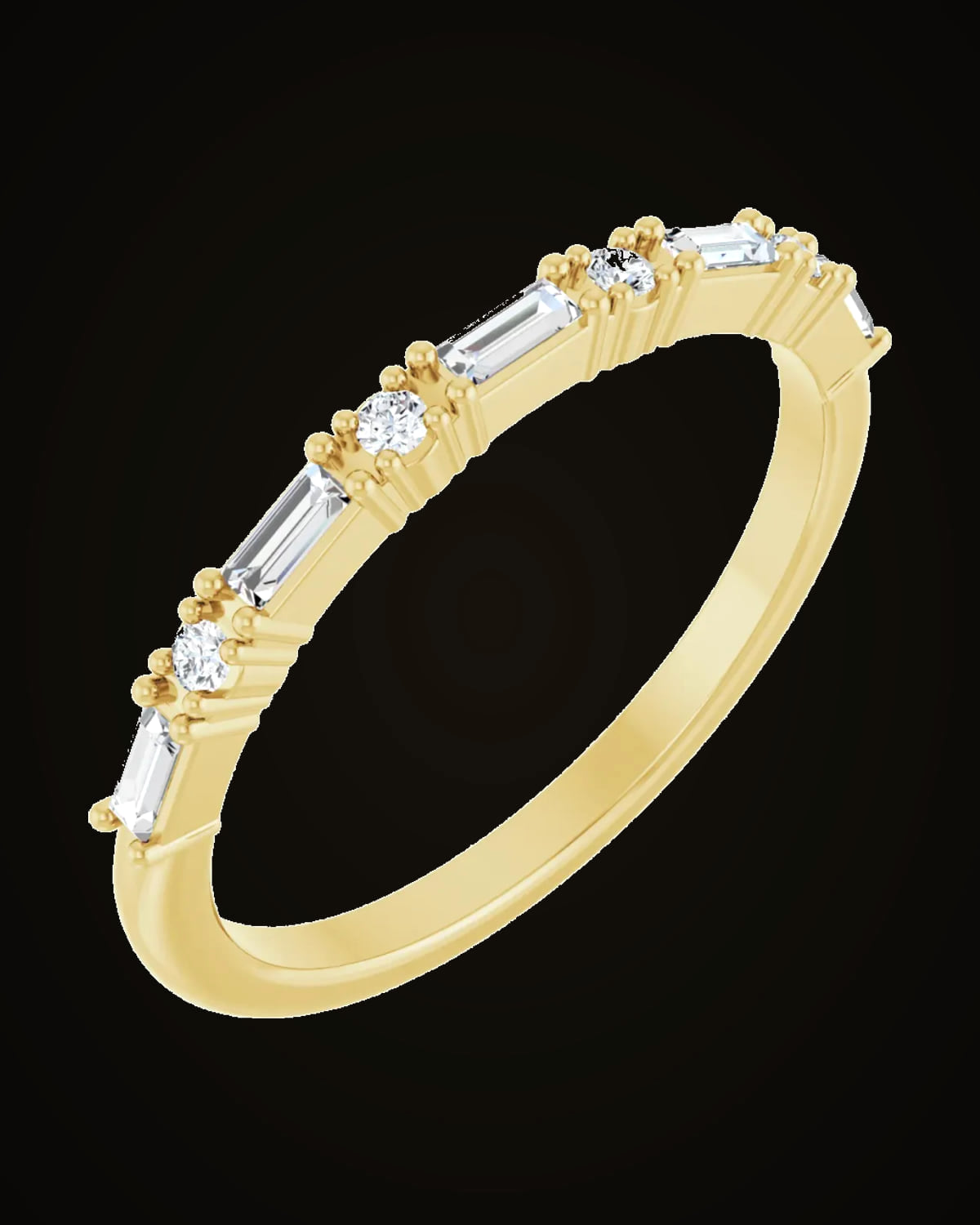 1/5 CTW Lab-Grown Diamond Anniversary Band — 14K Yellow Gold · 2.27 x 1.86 mm · VS · G-H · Size 7