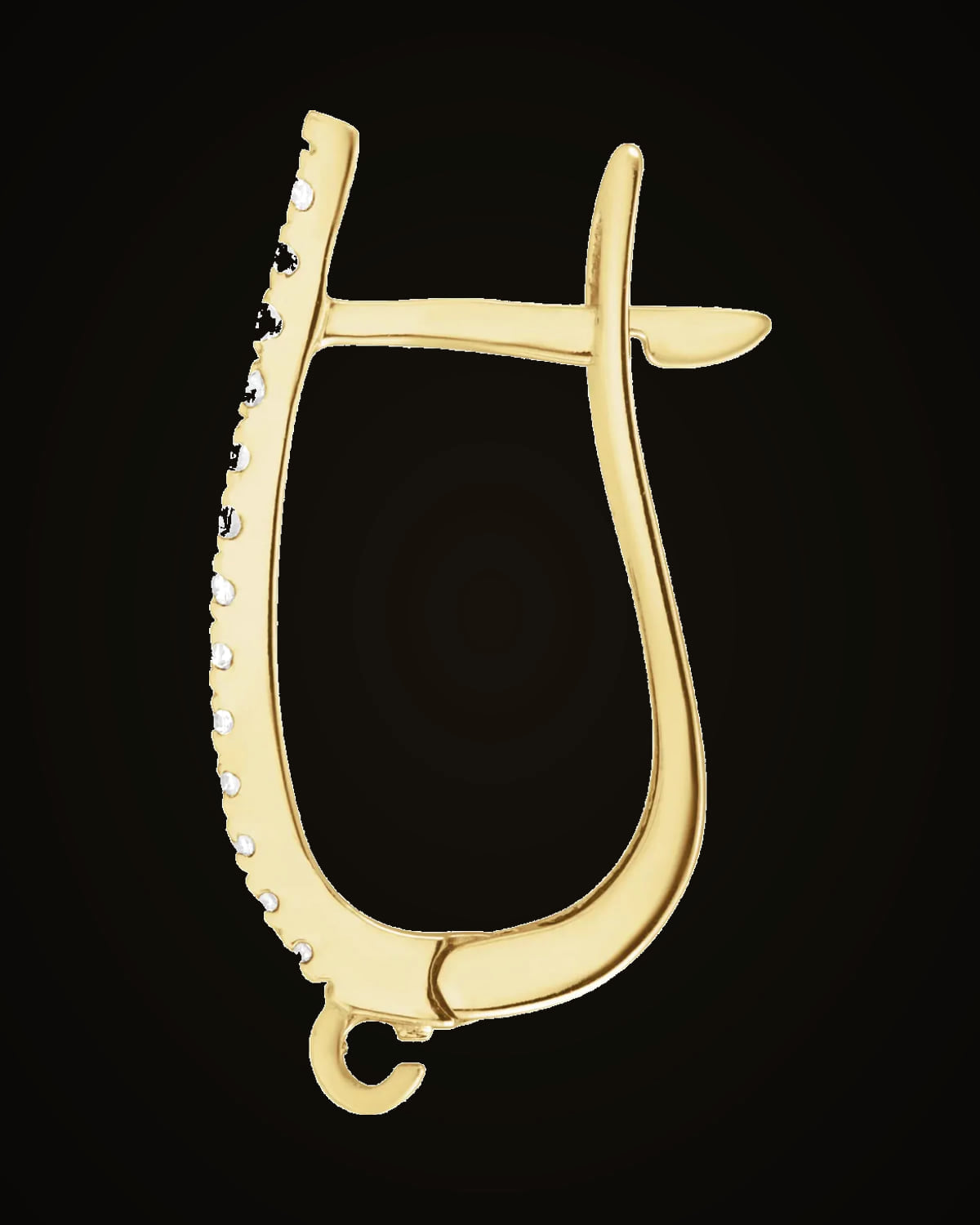 1/10 CTW Lab-Grown Diamond Click-In Lever Back Earring Top — 14K Yellow Gold · SI2 · G-H
