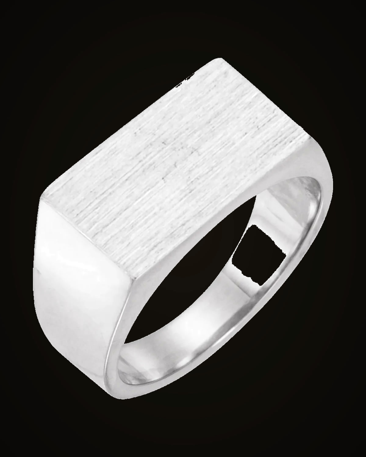 Signet Ring — Sterling Silver · 15 x 9 mm