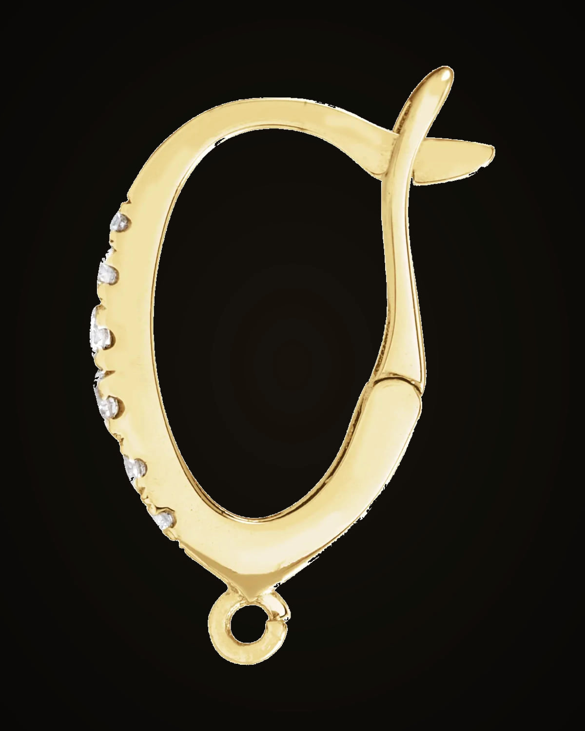 1/10 CTW Lab-Grown Diamond Click-In Lever Back Earring Top — 14K Yellow Gold · SI1 · G-H