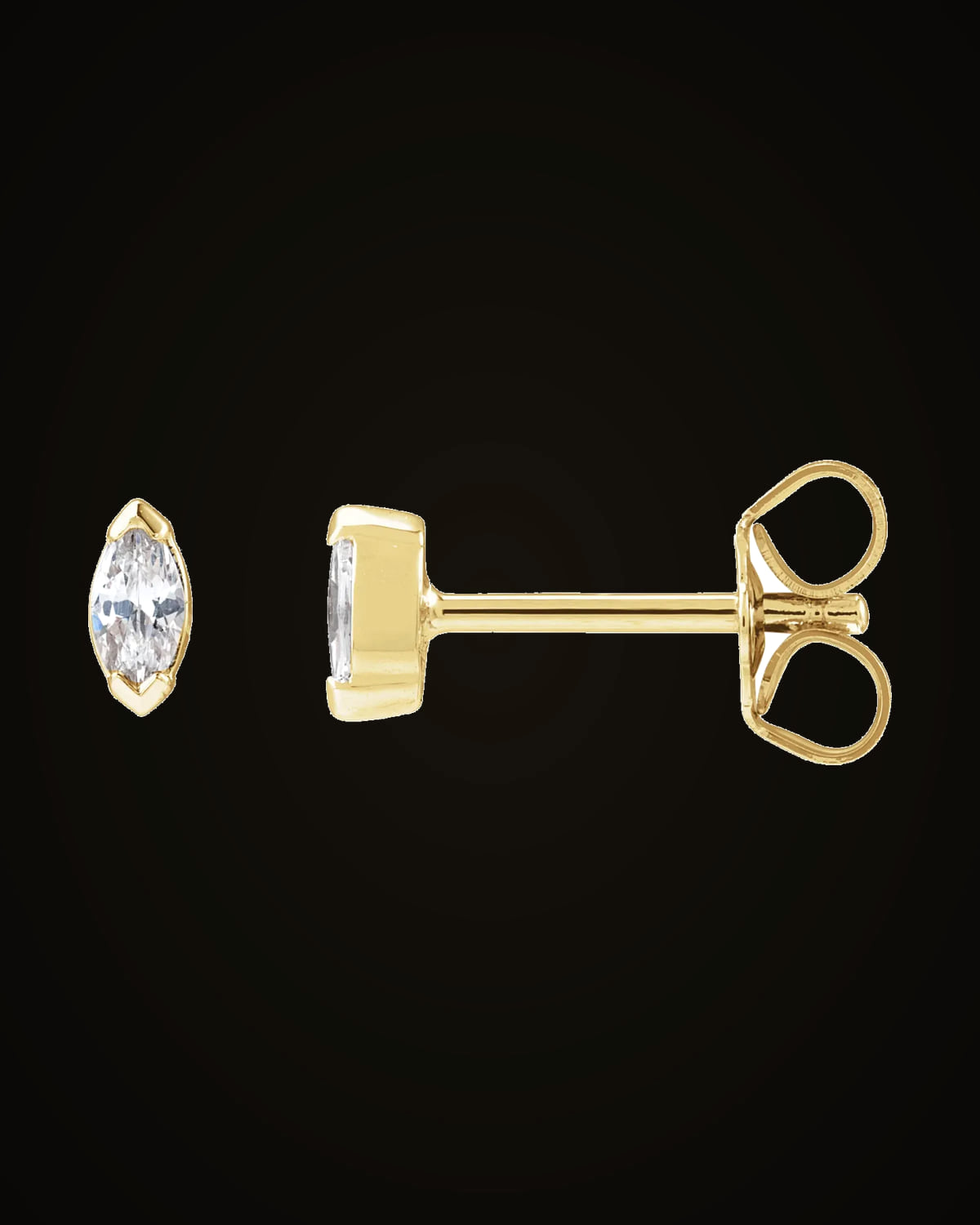 1/6 CTW Lab-Grown Diamond Stud Earrings W/ Backs — 14K Yellow Gold
