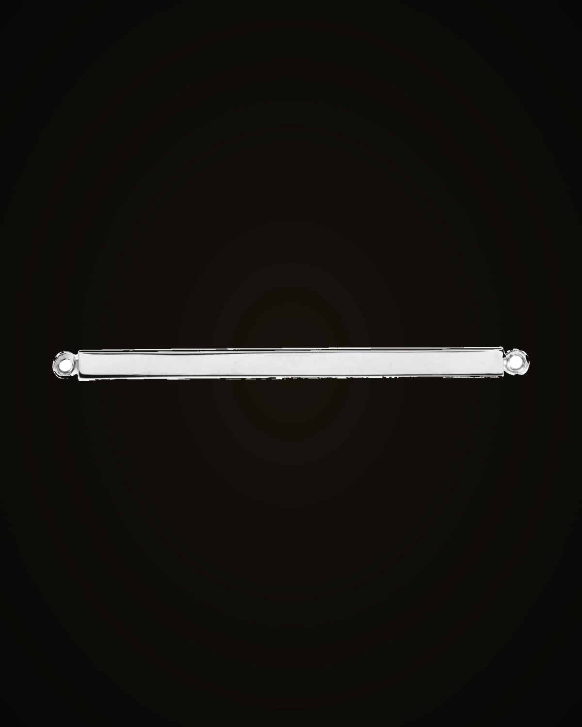 Four Sided Engravable Bar Necklace Center — Sterling Silver