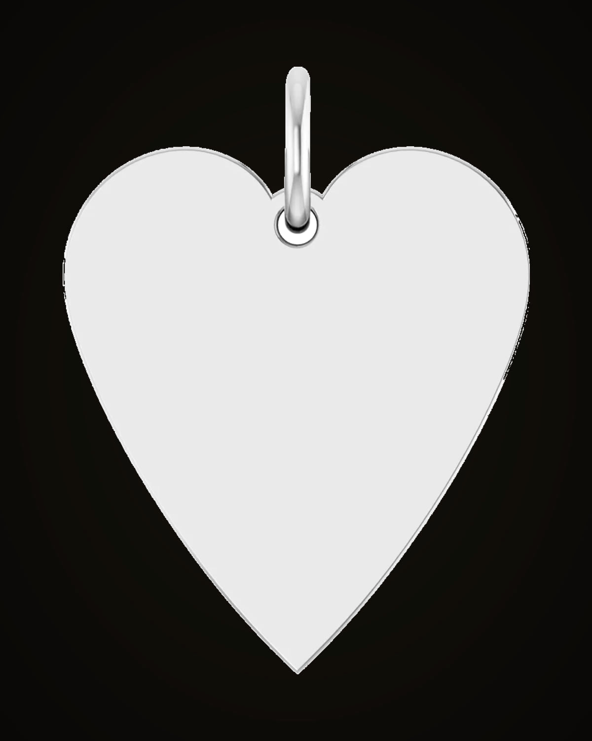 Engravable Heart Pendant — Sterling Silver