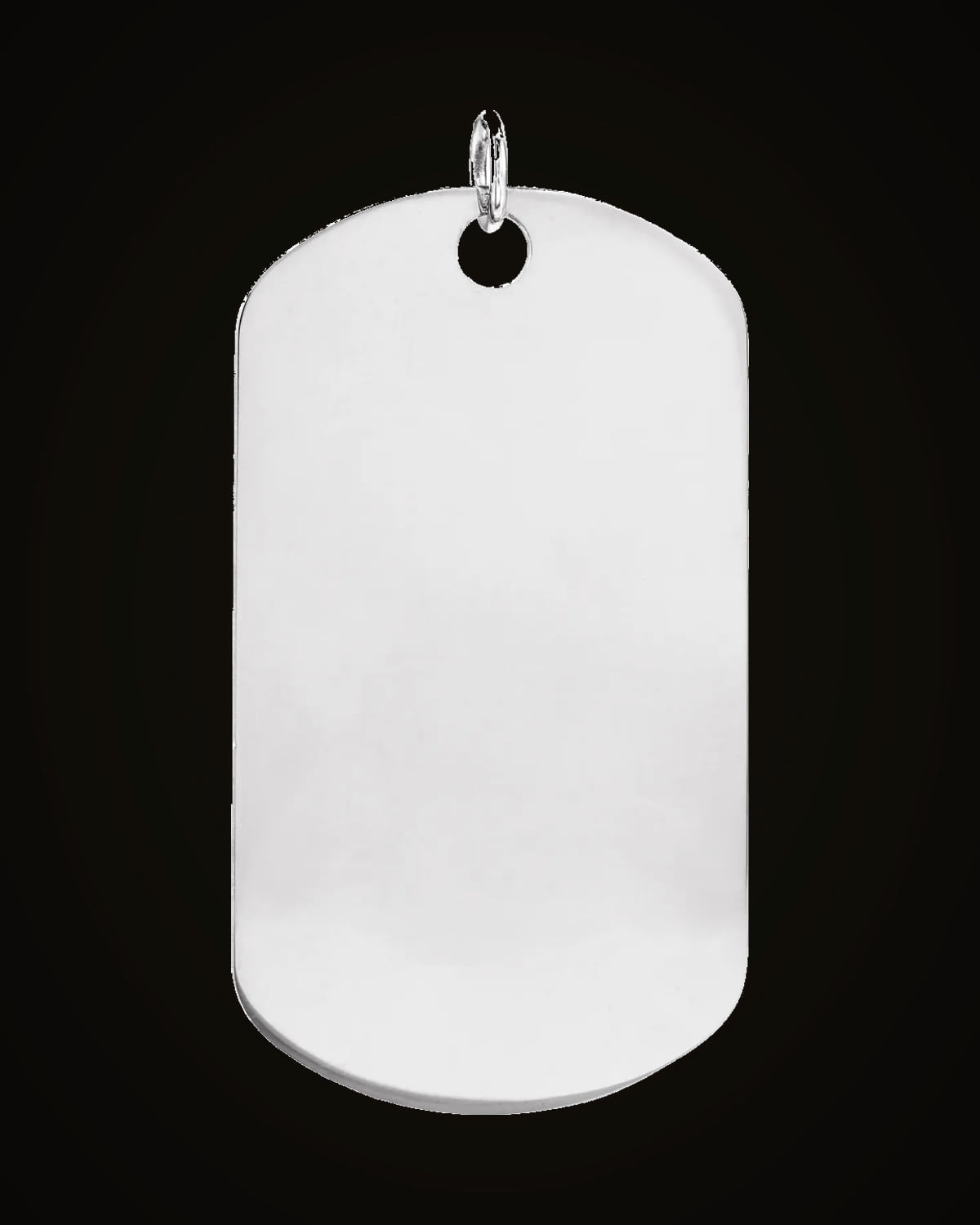 Engravable Dog Tag Pendant — Sterling Silver