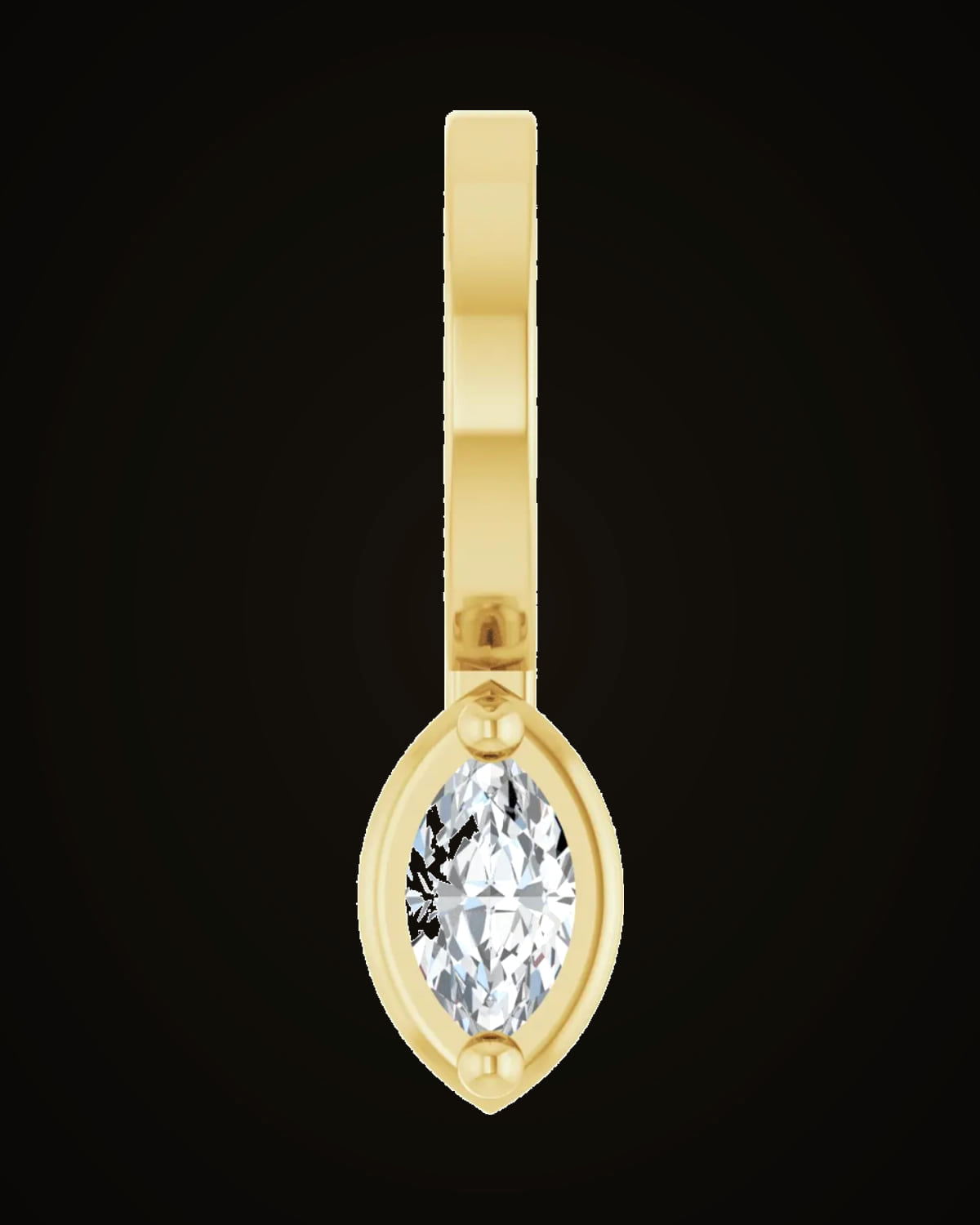 1/8 Ct Natural Diamond Solitaire Pendant — 14K Yellow Gold
