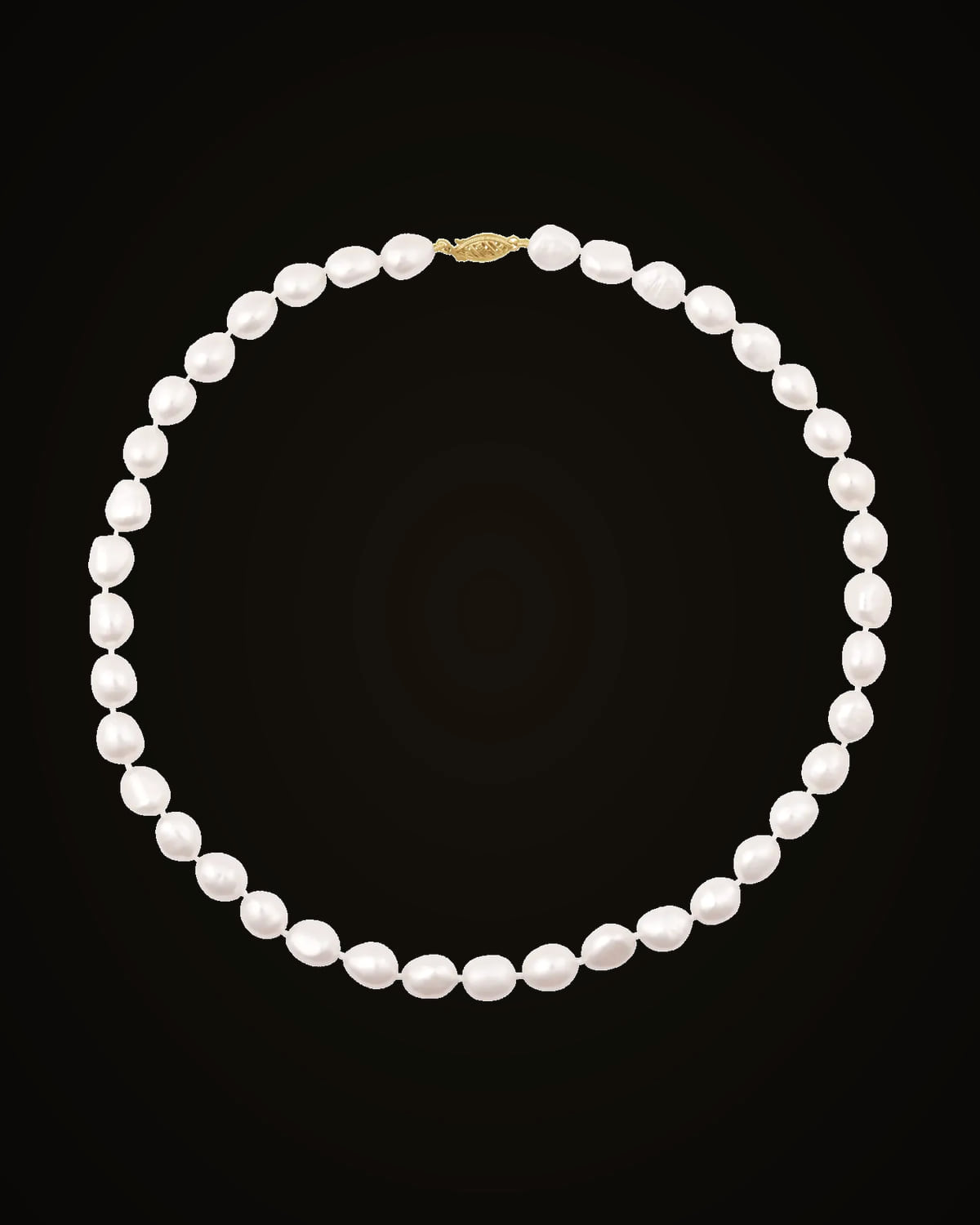 Cultured White Freshwater Pearl Necklace — 14K Yellow Gold · Cultured Freshwater Pearl