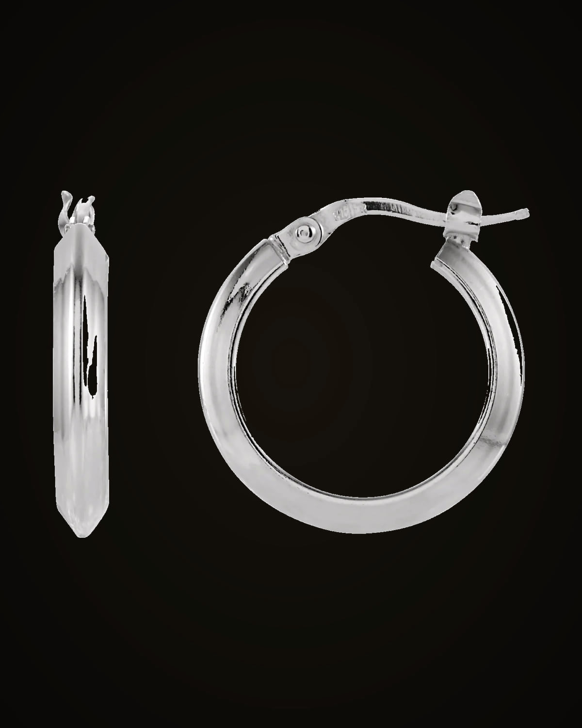 Knife-Edge Tube Earrings — Sterling Silver
