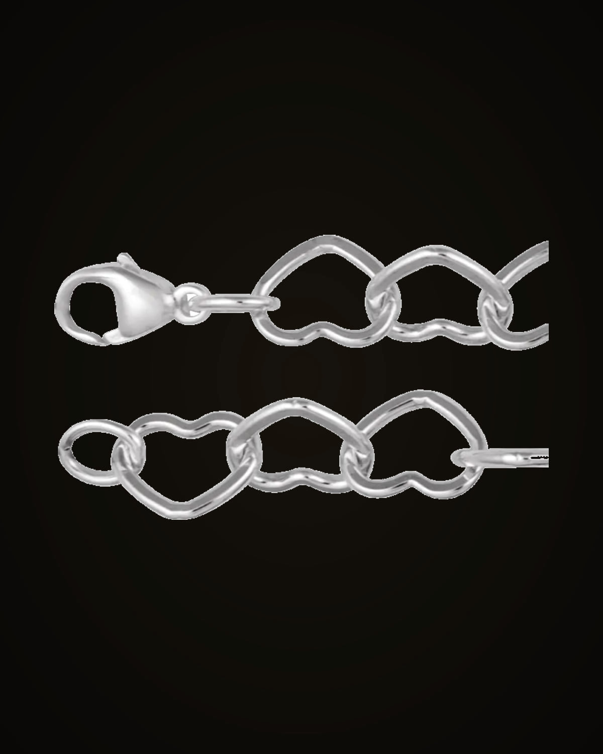 Heart Chain — Sterling Silver