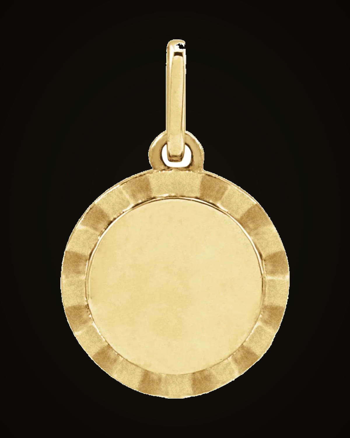 Engravable Sunburst Charm/Pendant — 14K Yellow Gold