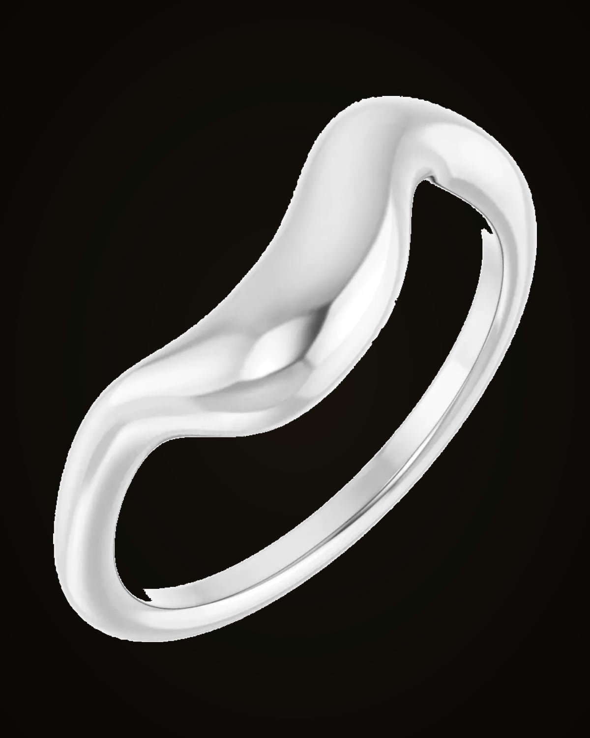 Puffed Freeform Ring — Sterling Silver · 8.3 x 3.4 mm