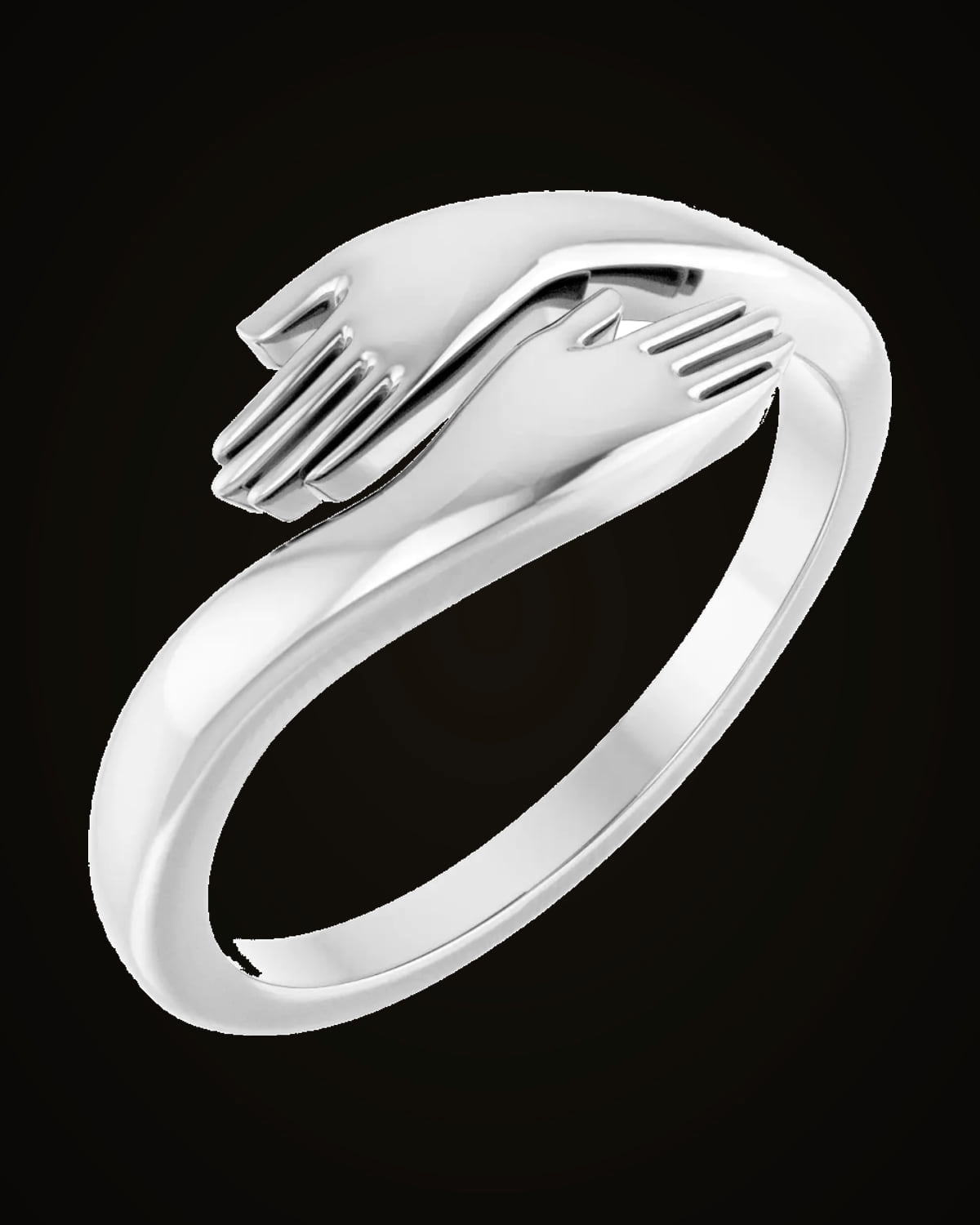 Hug Ring — Sterling Silver · 8.3 x 2 mm · Size 7