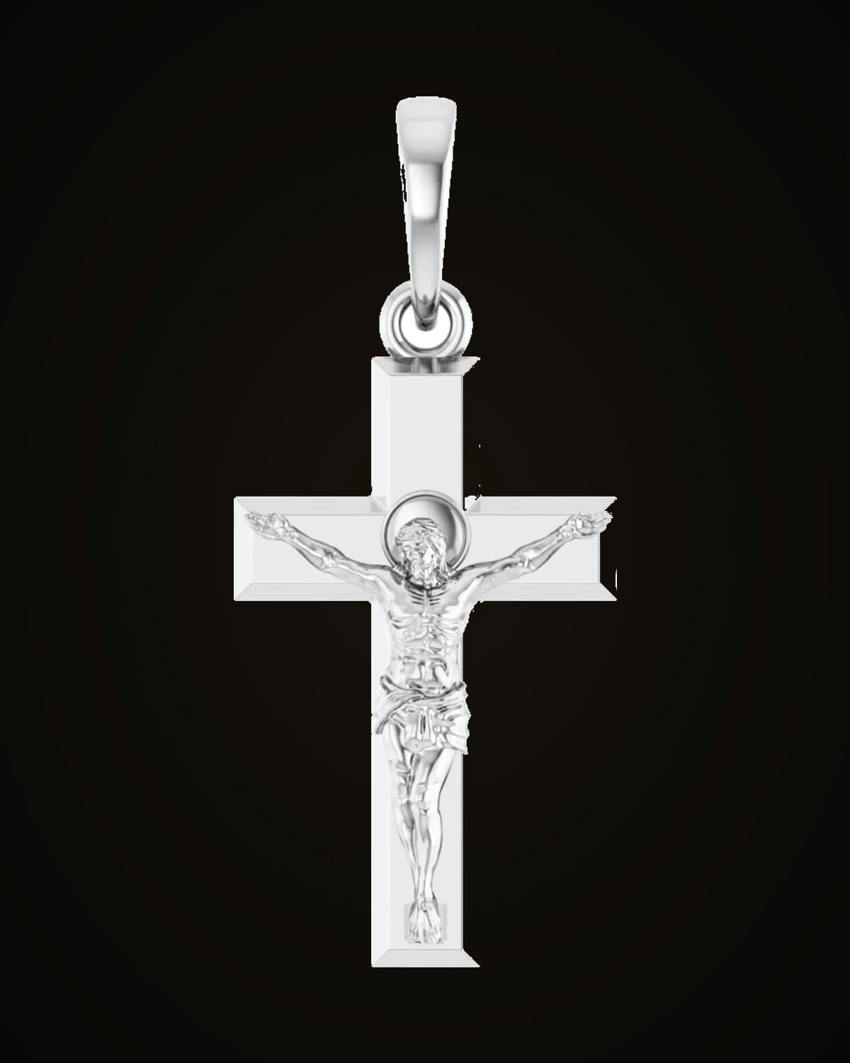 Crucifix Pendant — Sterling Silver
