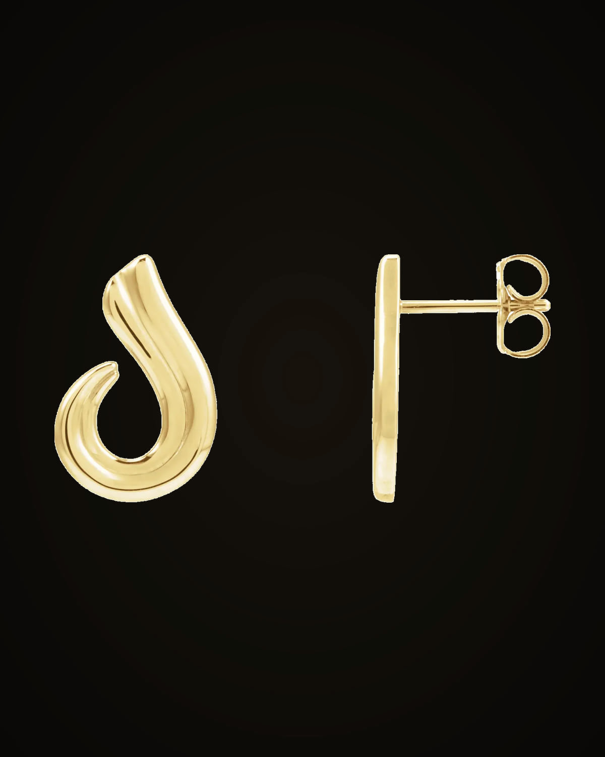 Freeform Drop Earrings — 14K Yellow Gold