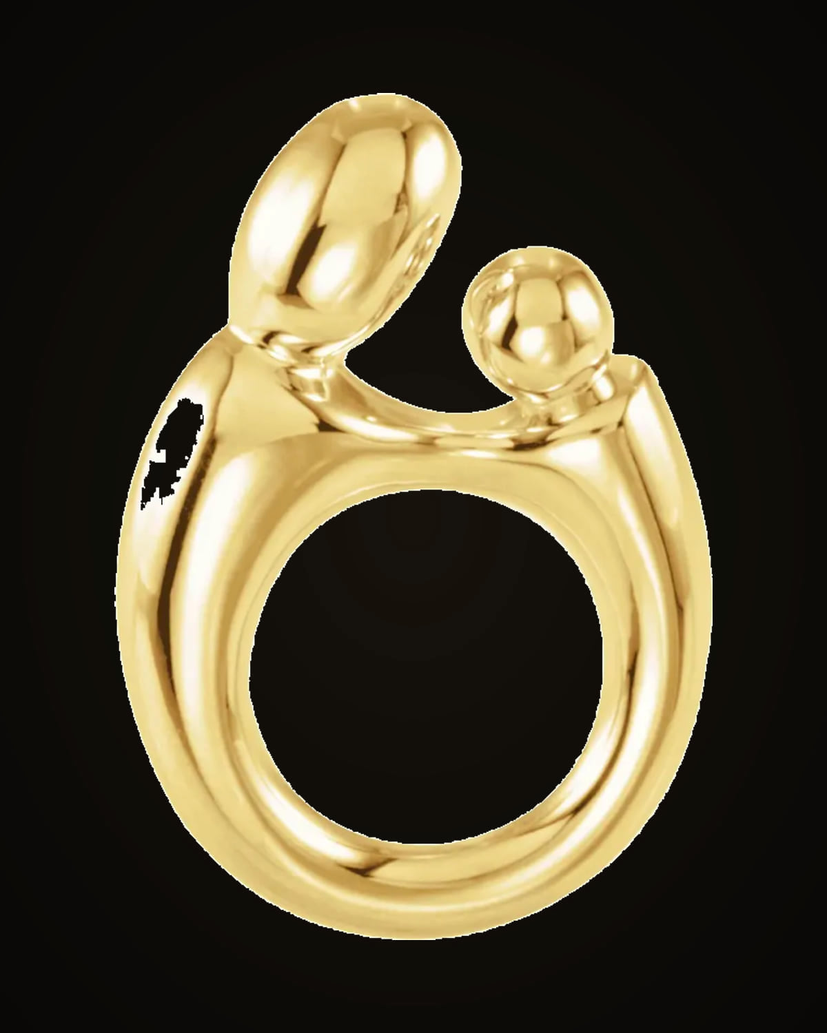 Mother And Child Slide Pendant — 14K Yellow Gold