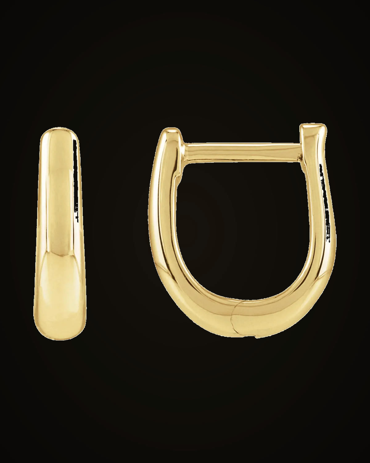 Hinged Hoop Earrings — 14K Yellow Gold