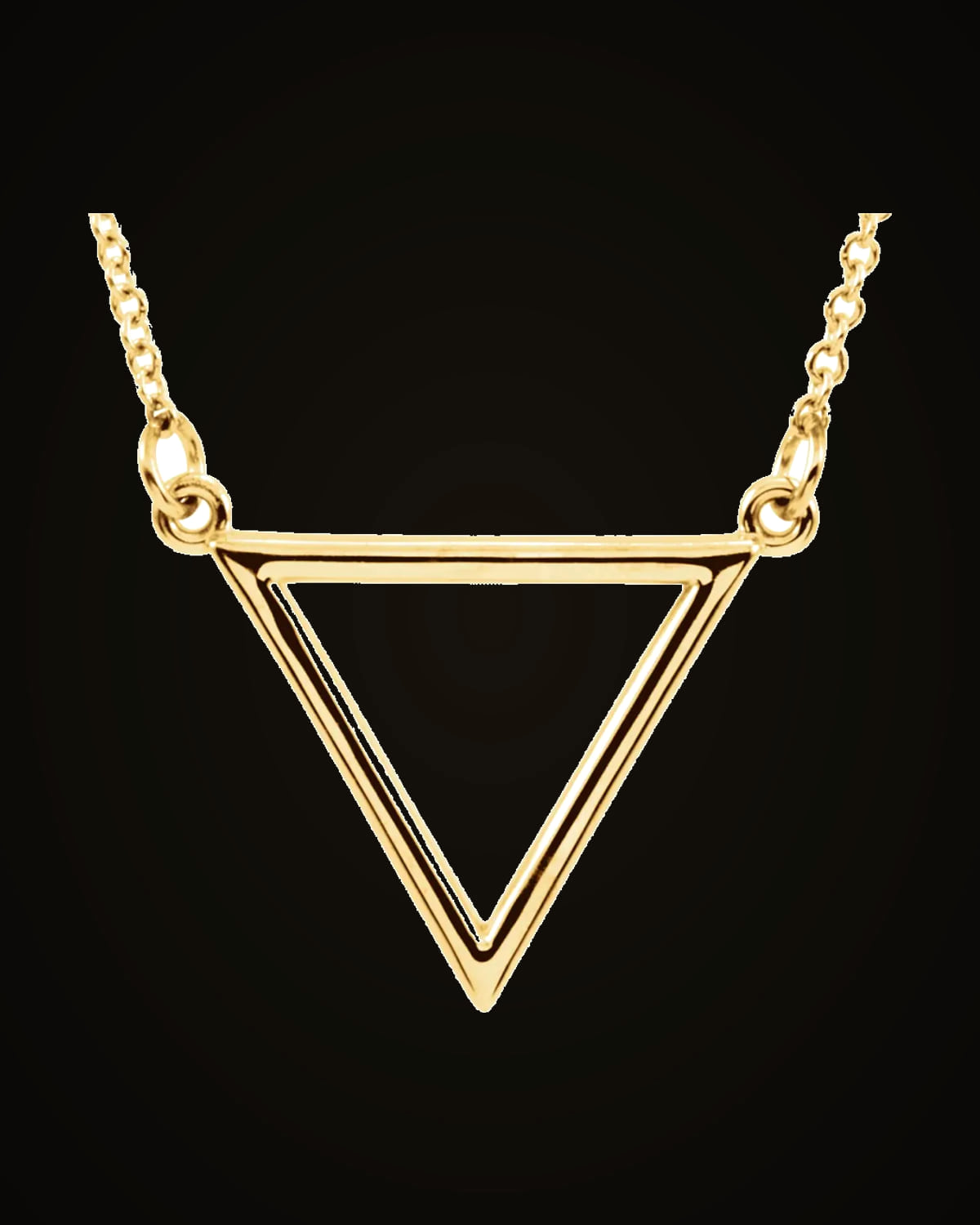 Triangle Necklace — 14K Yellow Gold