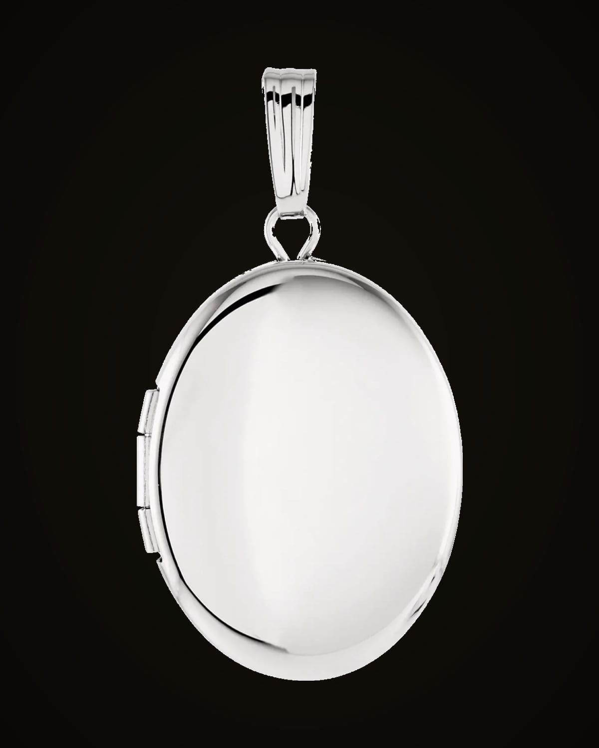 Oval Locket — Rhodium-Plated on Sterling Silver