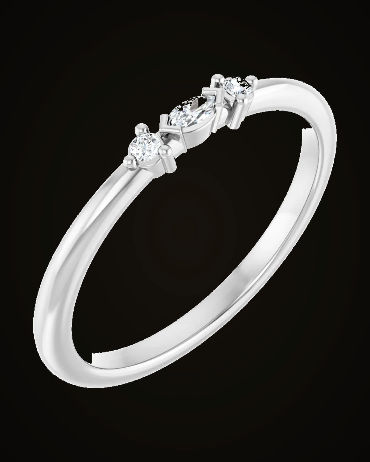 0.06 CTW Lab-Grown Diamond Stackable Ring — Sterling Silver · 1.8 mm · VS · F-G