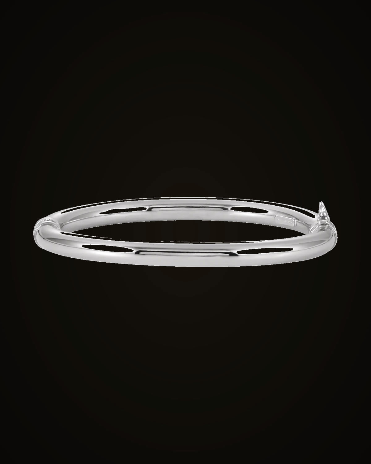 Hinged Bangle Bracelet — Sterling Silver