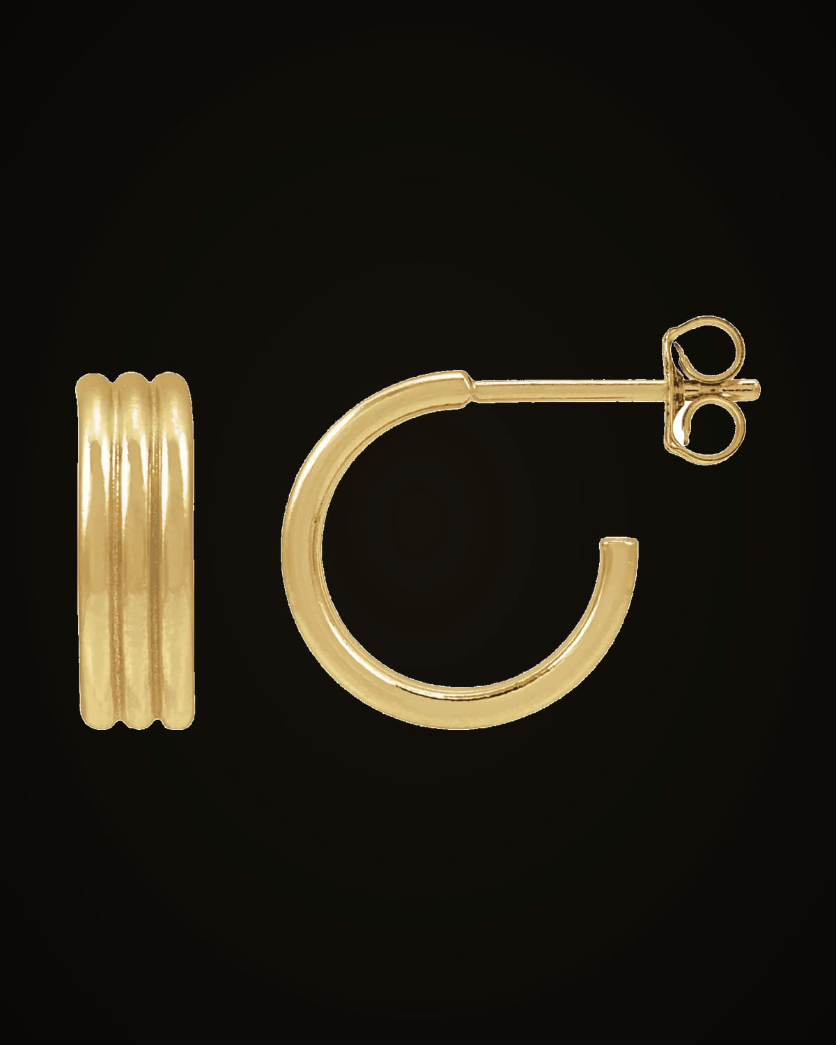 Hoop Earrings — 14K Yellow Gold-Plated