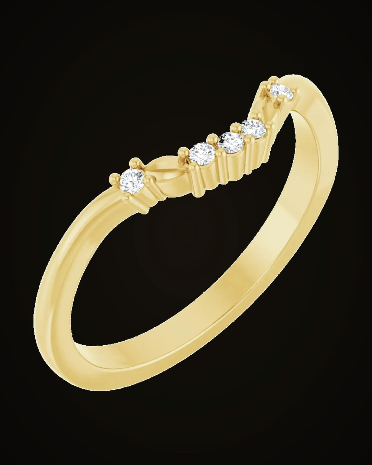 0.04 CTW Lab-Grown Diamond Matching Band — 14K Yellow Gold · 3.8 mm · VS · F+