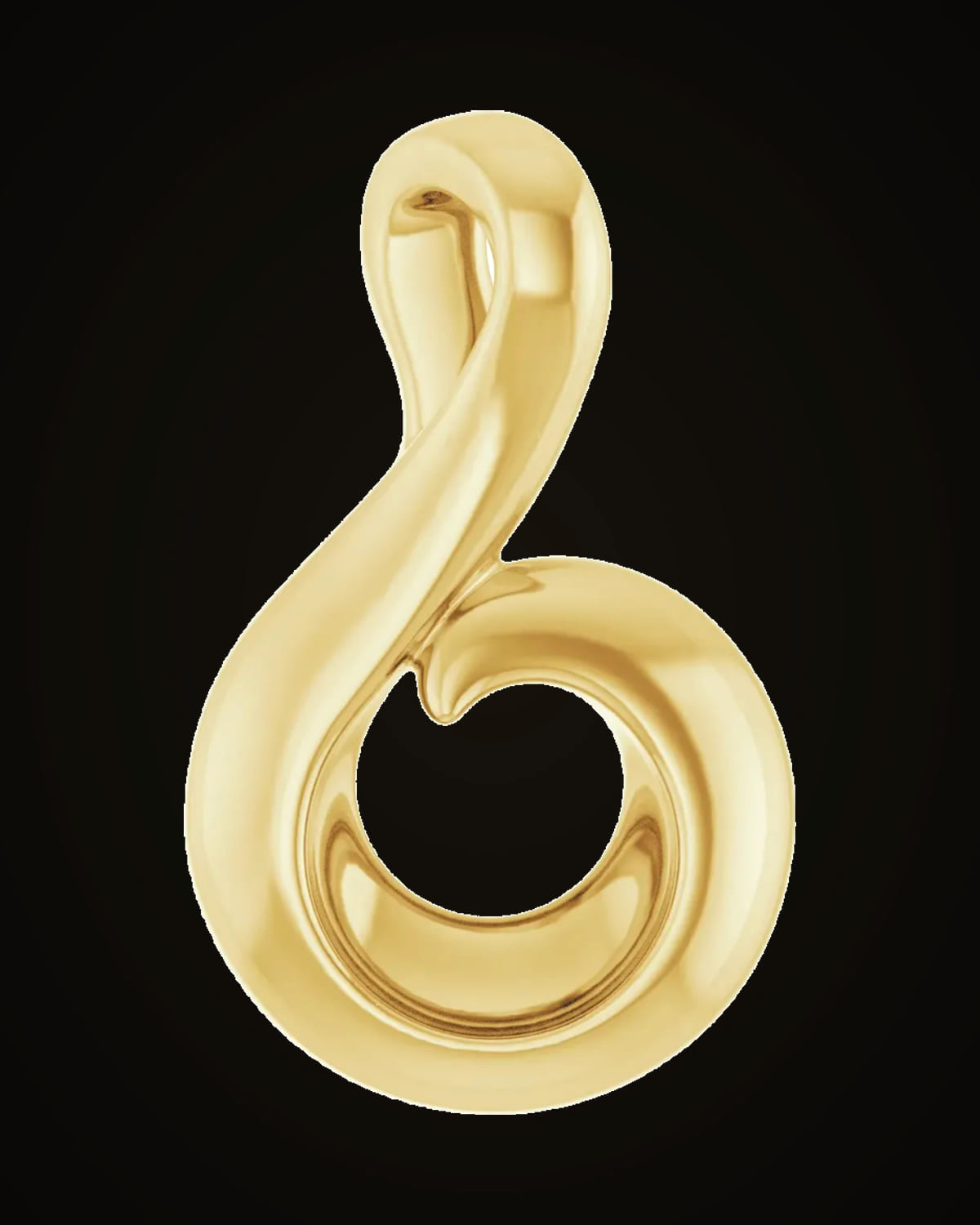 Freeform Pendant — 14K Yellow Gold