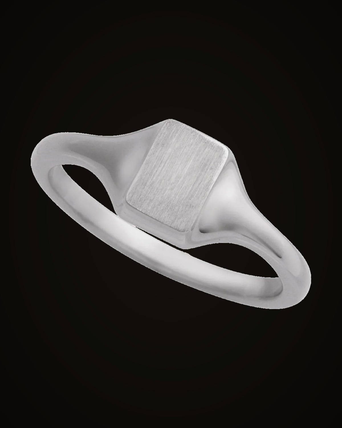 Signet Ring — Sterling Silver · 7 x 5 mm