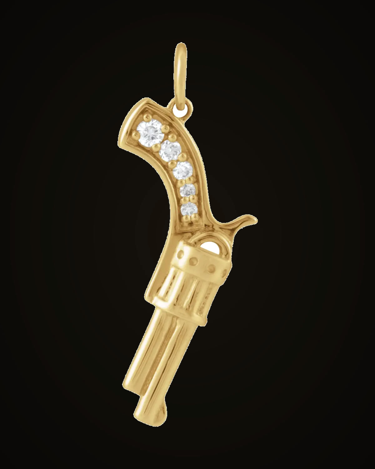 0.05 CTW Natural Diamond Revolver Pendant — 14K Yellow Gold