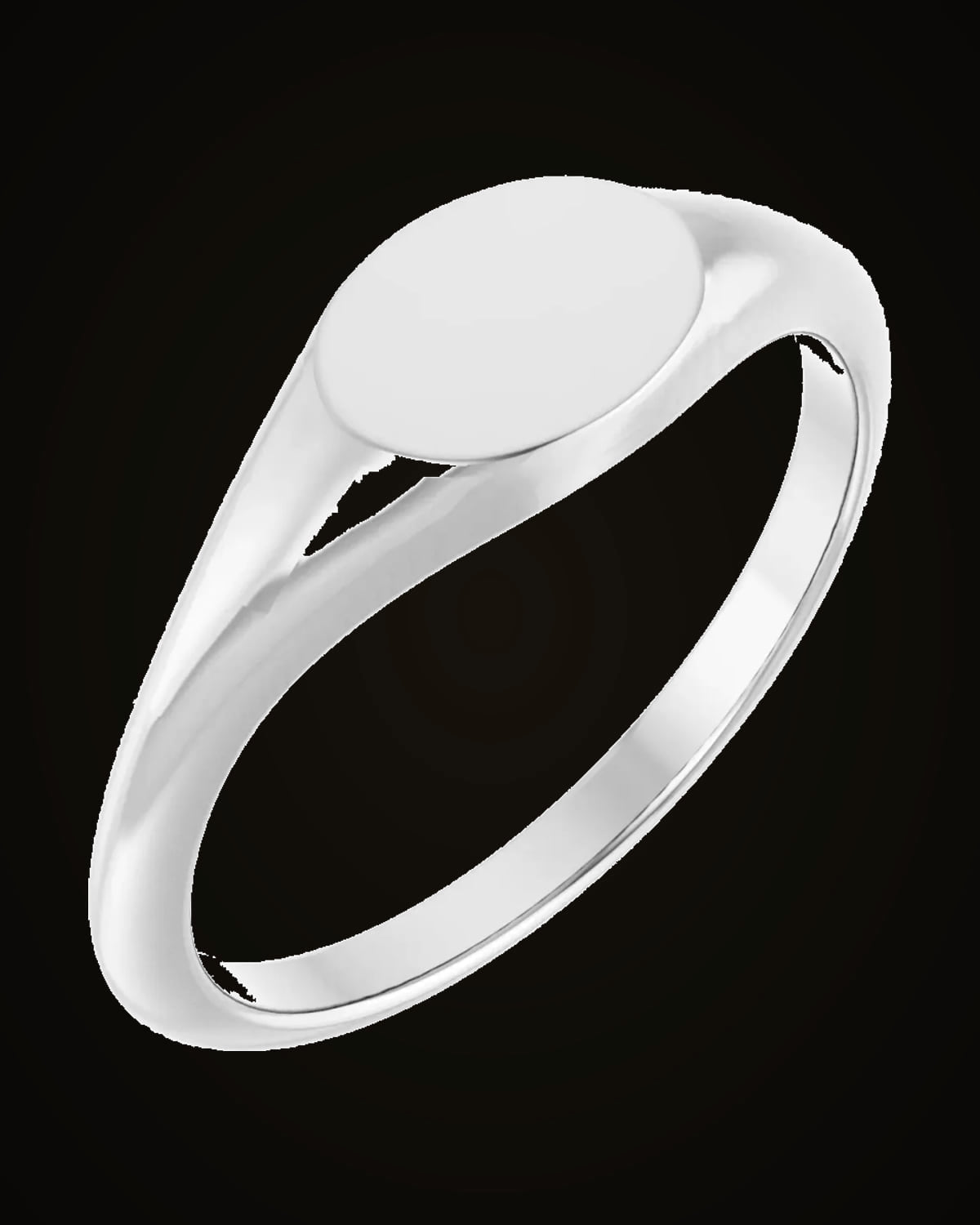 Signet Ring — Sterling Silver · 8 x 6 mm