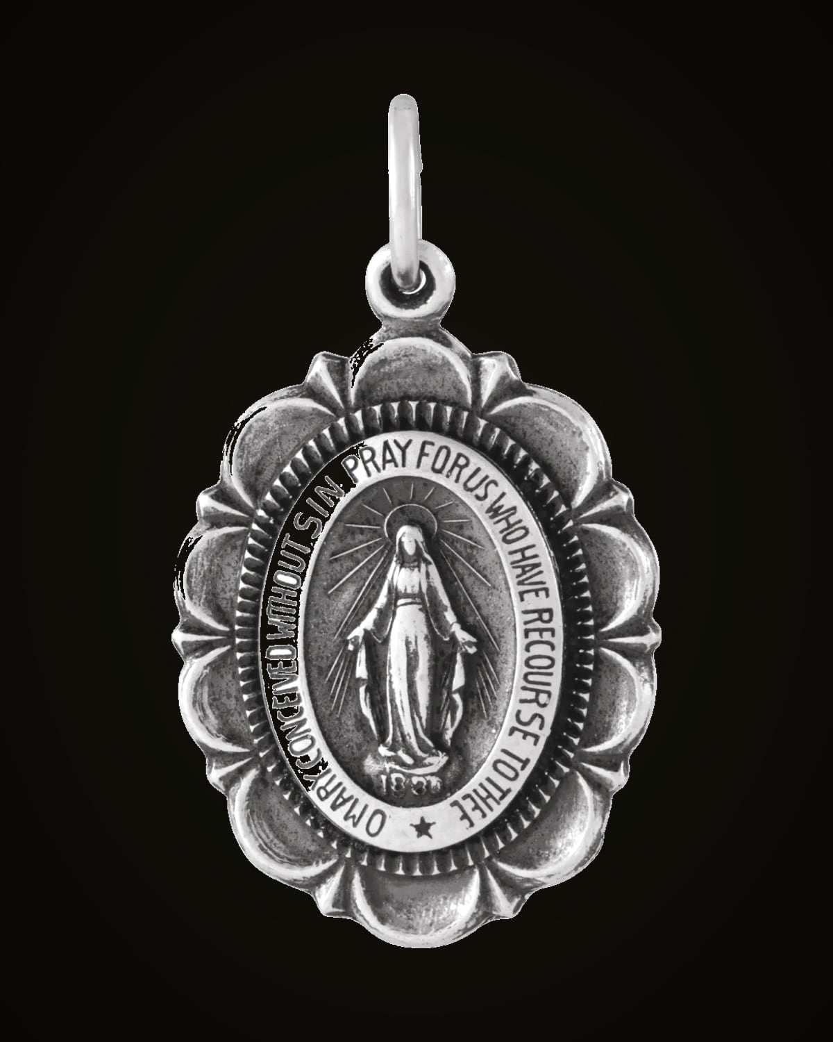 Oval Miraculous Medal — Sterling Silver