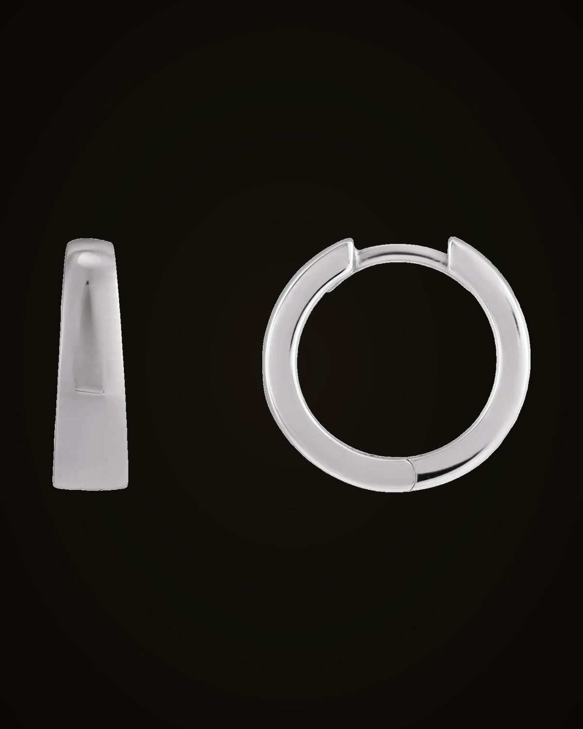 Hinged Hoop Earring — Sterling Silver