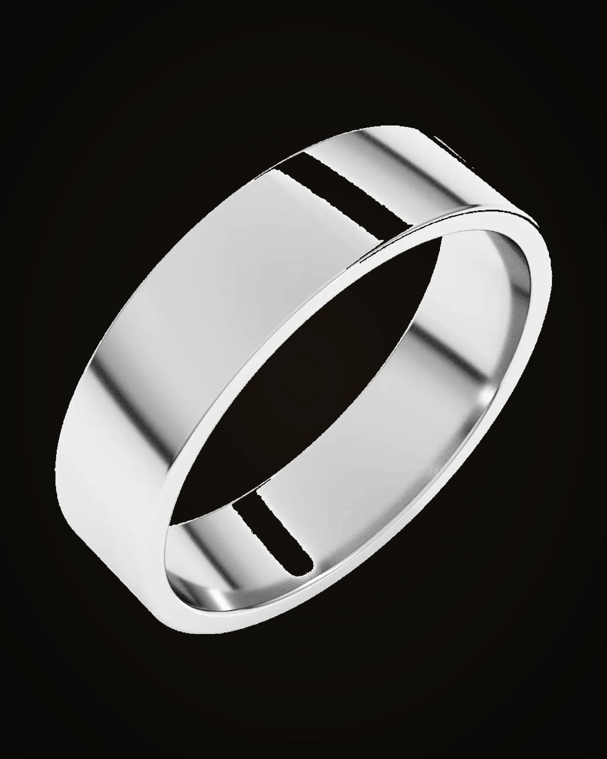 Flat Standard Fit Lightweight Band — Sterling Silver · 5 mm · Size 10
