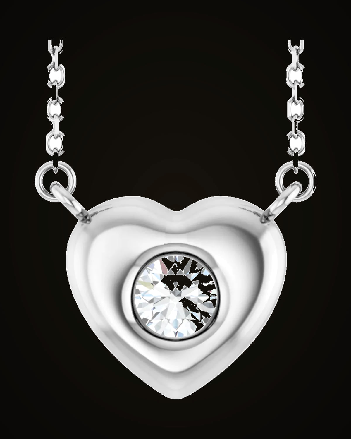 1/3 CTW Lab-Grown Diamond Necklace — Sterling Silver · VS · G-H