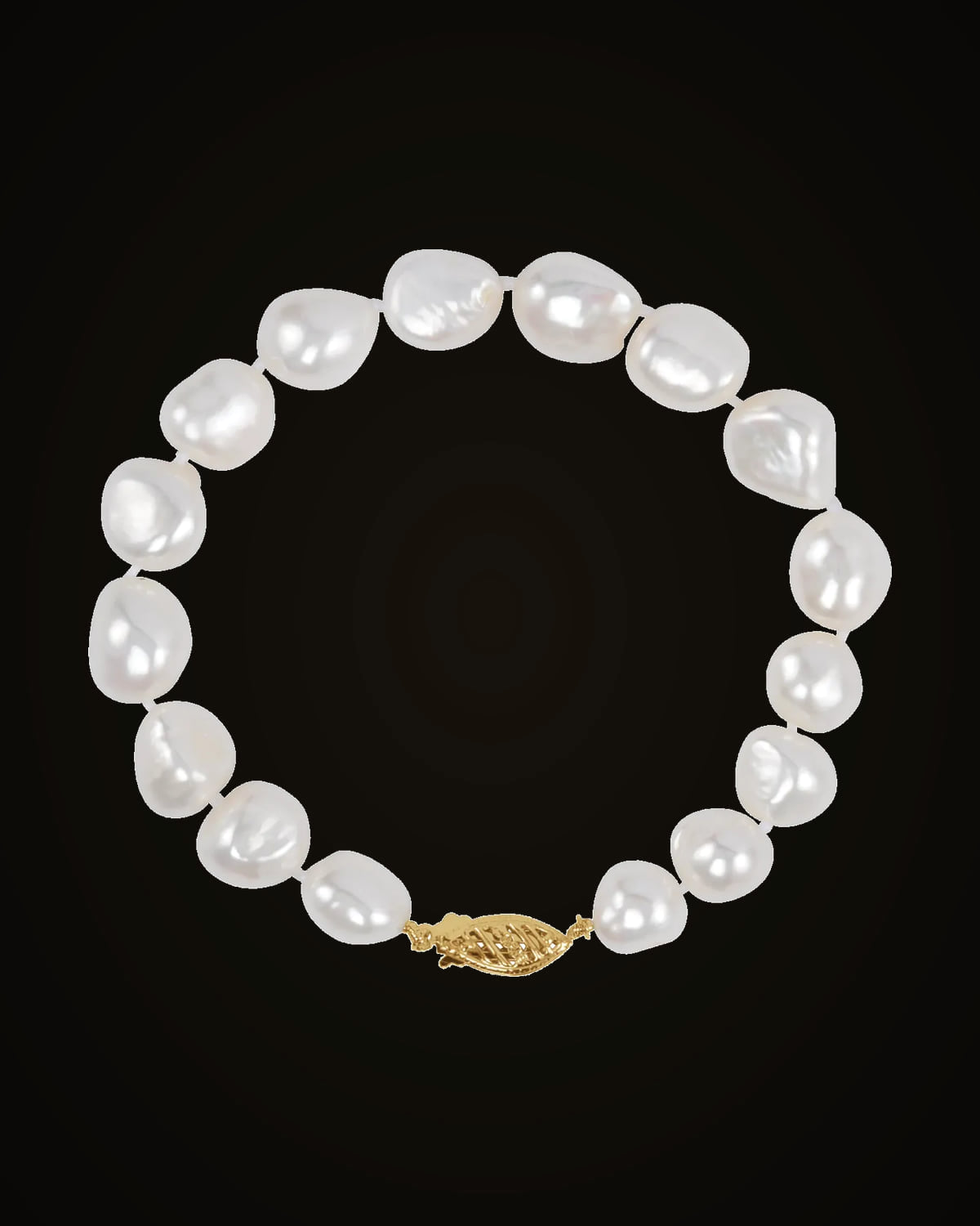 Cultured Freshwater Pearl Bracelet — 14K Yellow Gold · 0