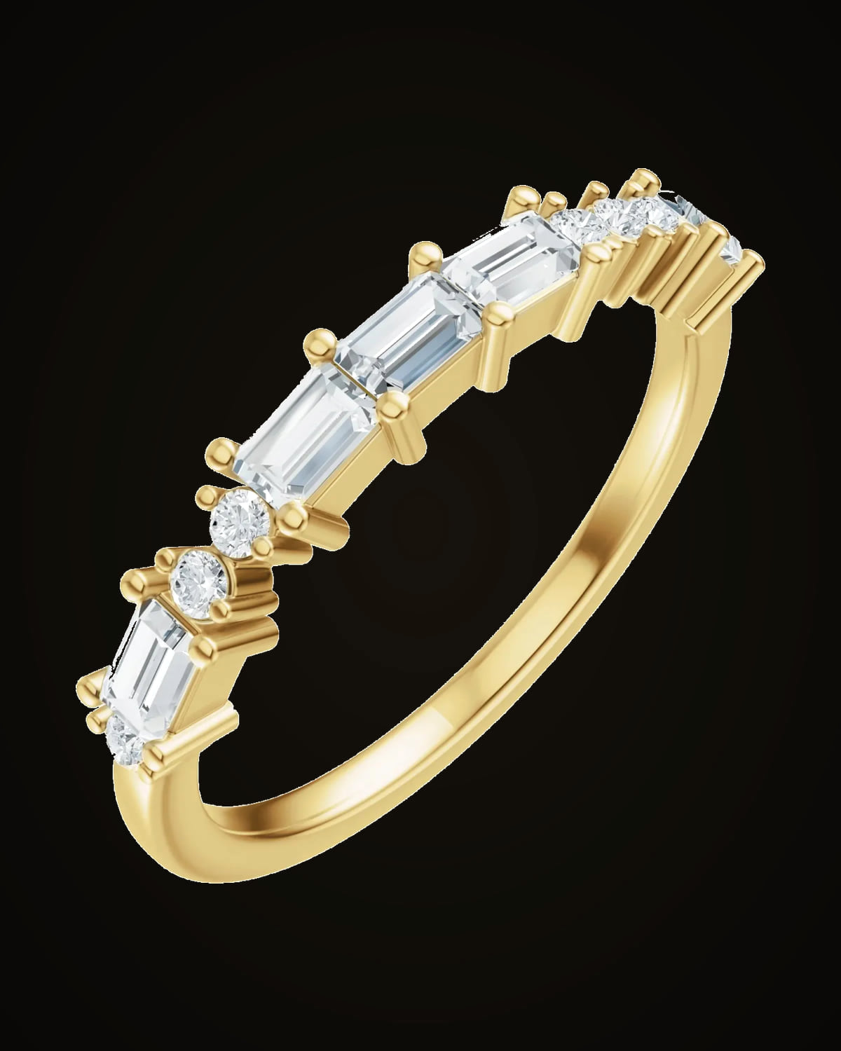 1/3 CTW Lab-Grown Diamond Anniversary Band — 14K Yellow Gold · 1.5 mm · VS · F+