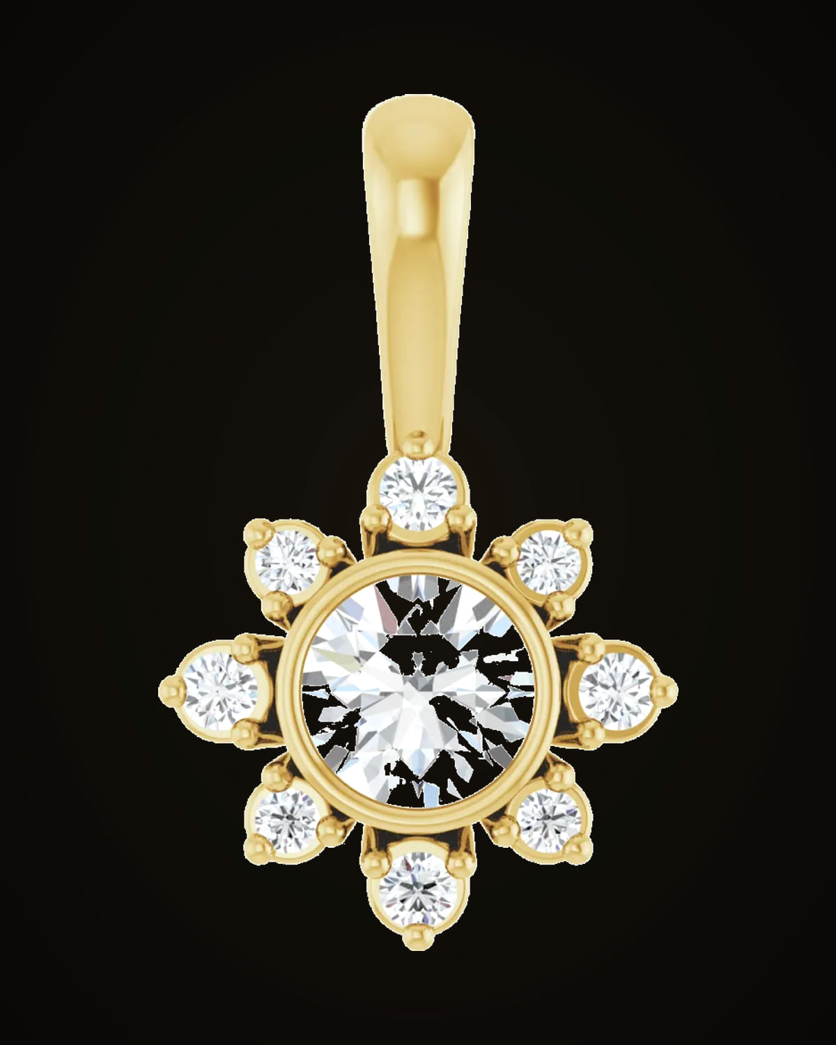 1/5 CTW Lab-Grown Diamond Pendant — 14K Yellow Gold