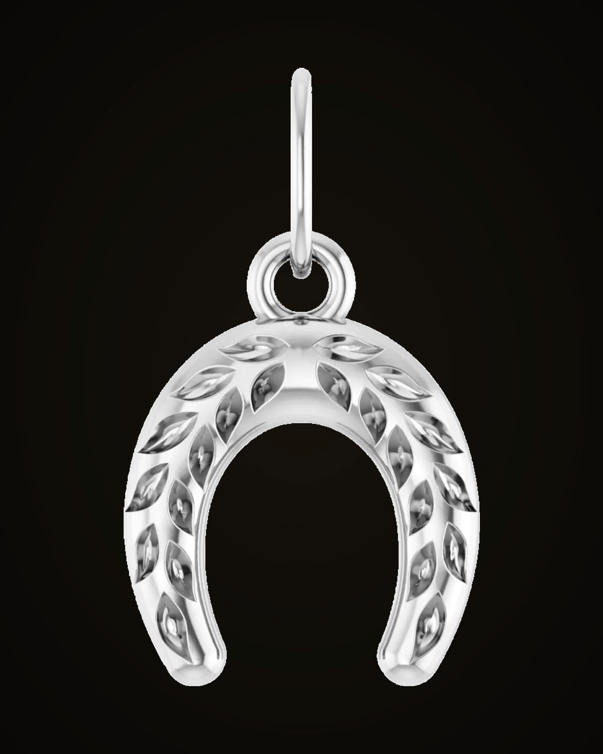 Horseshoe Wheat Pendant — Sterling Silver